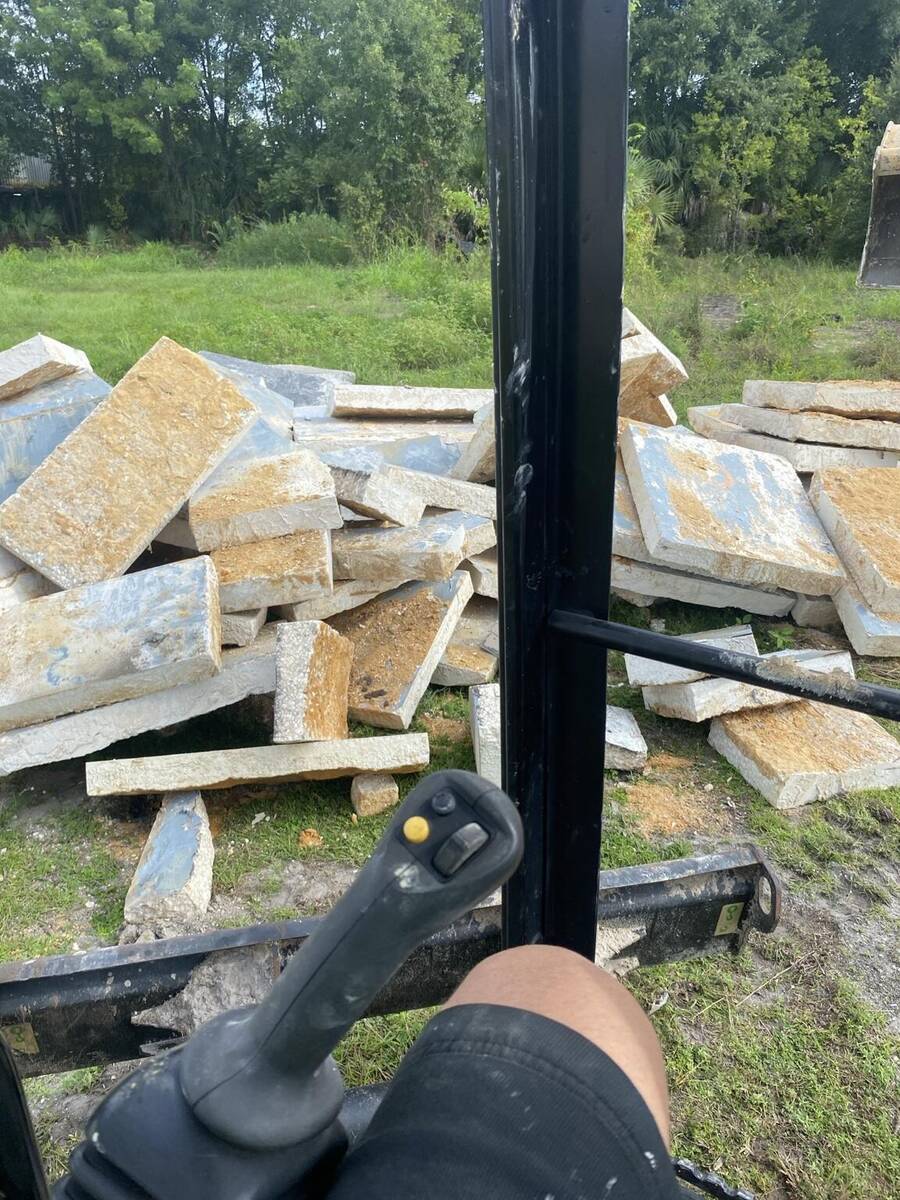 Existing concrete prepared for removal and haul-off in Palatka Florida